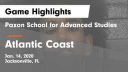 Paxon School for Advanced Studies vs Atlantic Coast   Game Highlights - Jan. 14, 2020