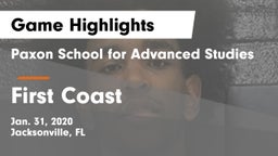 Paxon School for Advanced Studies vs First Coast Game Highlights - Jan. 31, 2020