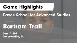 Paxon School for Advanced Studies vs Bartram Trail  Game Highlights - Jan. 7, 2021