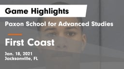 Paxon School for Advanced Studies vs First Coast Game Highlights - Jan. 18, 2021
