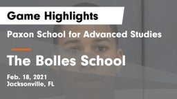 Paxon School for Advanced Studies vs The Bolles School Game Highlights - Feb. 18, 2021