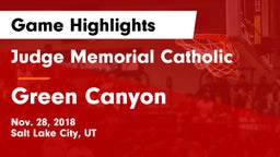 Judge Memorial Catholic  vs Green Canyon  Game Highlights - Nov. 28, 2018