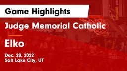 Judge Memorial Catholic  vs Elko  Game Highlights - Dec. 28, 2022