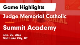 Judge Memorial Catholic  vs Summit Academy Game Highlights - Jan. 25, 2023