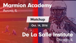 Matchup: Marmion Academy vs. De La Salle Institute 2016