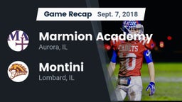 Recap: Marmion Academy  vs. Montini  2018