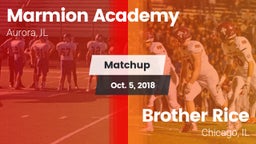 Matchup: Marmion Academy vs. Brother Rice  2018