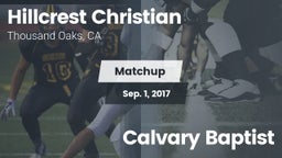 Matchup: Hillcrest Christian vs. Calvary Baptist 2017
