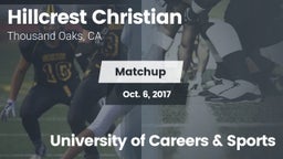 Matchup: Hillcrest Christian vs. University of Careers & Sports 2017