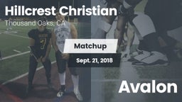 Matchup: Hillcrest Christian vs. Avalon 2018