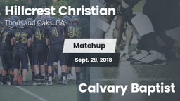 Matchup: Hillcrest Christian vs. Calvary Baptist 2018