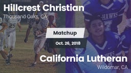 Matchup: Hillcrest Christian vs. California Lutheran  2018