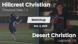 Matchup: Hillcrest Christian vs. Desert Christian  2019