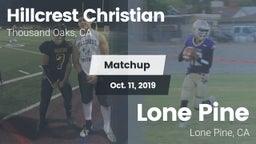 Matchup: Hillcrest Christian vs. Lone Pine  2019