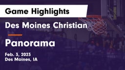 Des Moines Christian  vs Panorama  Game Highlights - Feb. 3, 2023