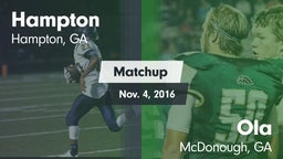 Matchup: Hampton  vs. Ola  2016