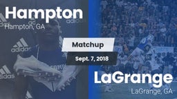 Matchup: Hampton  vs. LaGrange  2018