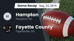 Recap: Hampton  vs. Fayette County  2019