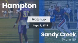 Matchup: Hampton  vs. Sandy Creek  2019