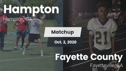 Matchup: Hampton  vs. Fayette County  2020