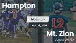 Matchup: Hampton  vs. Mt. Zion  2020