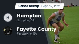 Recap: Hampton  vs. Fayette County  2021