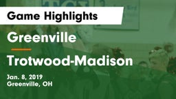 Greenville  vs Trotwood-Madison  Game Highlights - Jan. 8, 2019