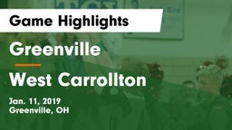 Greenville  vs West Carrollton  Game Highlights - Jan. 11, 2019