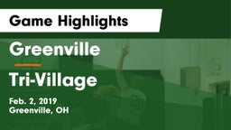 Greenville  vs Tri-Village  Game Highlights - Feb. 2, 2019