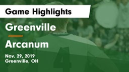 Greenville  vs Arcanum  Game Highlights - Nov. 29, 2019