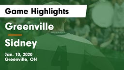 Greenville  vs Sidney  Game Highlights - Jan. 10, 2020