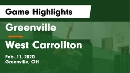 Greenville  vs West Carrollton  Game Highlights - Feb. 11, 2020