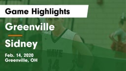 Greenville  vs Sidney  Game Highlights - Feb. 14, 2020