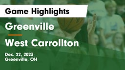 Greenville  vs West Carrollton  Game Highlights - Dec. 22, 2023