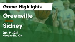 Greenville  vs Sidney  Game Highlights - Jan. 9, 2024