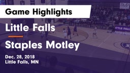 Little Falls vs Staples Motley Game Highlights - Dec. 28, 2018
