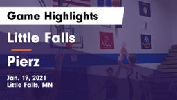 Little Falls vs Pierz  Game Highlights - Jan. 19, 2021