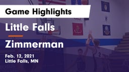 Little Falls vs Zimmerman  Game Highlights - Feb. 12, 2021