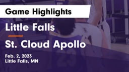 Little Falls vs St. Cloud Apollo  Game Highlights - Feb. 2, 2023