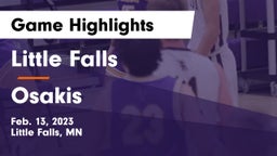 Little Falls vs Osakis  Game Highlights - Feb. 13, 2023