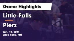 Little Falls  vs Pierz  Game Highlights - Jan. 12, 2024