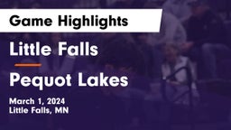 Little Falls  vs Pequot Lakes  Game Highlights - March 1, 2024