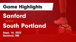 Sanford  vs South Portland  Game Highlights - Sept. 14, 2022