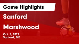 Sanford  vs Marshwood  Game Highlights - Oct. 5, 2022