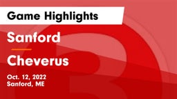 Sanford  vs Cheverus  Game Highlights - Oct. 12, 2022