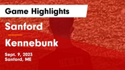 Sanford  vs Kennebunk  Game Highlights - Sept. 9, 2023