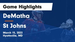 DeMatha  vs St Johns  Game Highlights - March 15, 2022