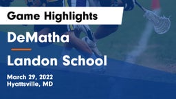 DeMatha  vs Landon School Game Highlights - March 29, 2022