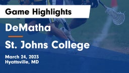 DeMatha  vs St. Johns College  Game Highlights - March 24, 2023