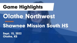 Olathe Northwest  vs Shawnee Mission South HS Game Highlights - Sept. 15, 2022